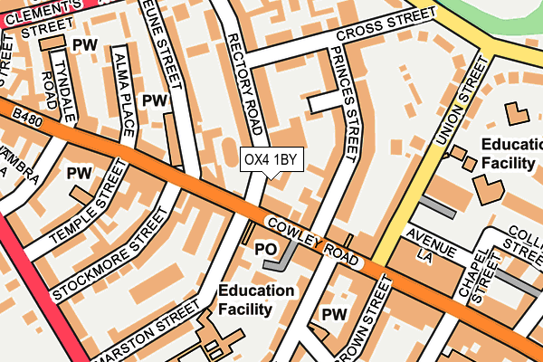 OX4 1BY map - OS OpenMap – Local (Ordnance Survey)