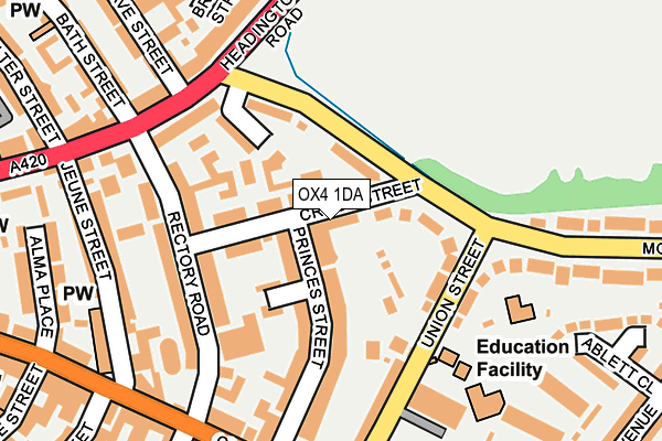 OX4 1DA map - OS OpenMap – Local (Ordnance Survey)
