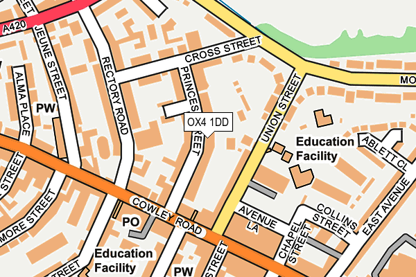 OX4 1DD map - OS OpenMap – Local (Ordnance Survey)