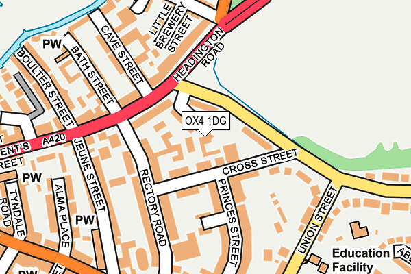 OX4 1DG map - OS OpenMap – Local (Ordnance Survey)