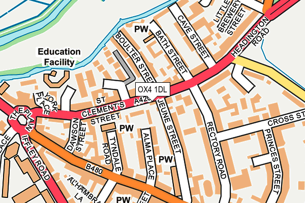 OX4 1DL map - OS OpenMap – Local (Ordnance Survey)