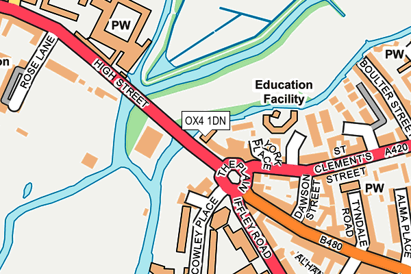 OX4 1DN map - OS OpenMap – Local (Ordnance Survey)