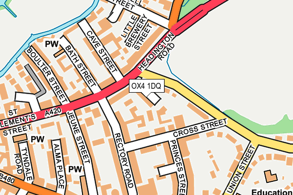OX4 1DQ map - OS OpenMap – Local (Ordnance Survey)