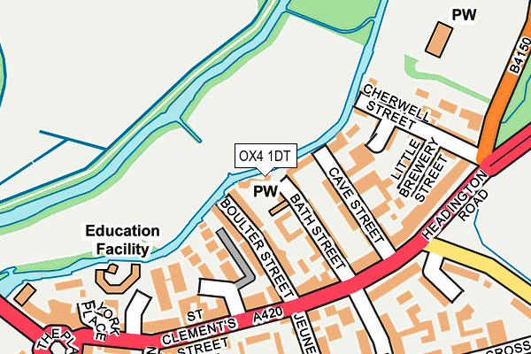 OX4 1DT map - OS OpenMap – Local (Ordnance Survey)