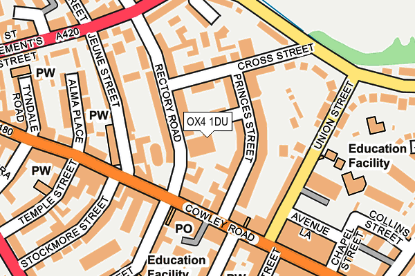 OX4 1DU map - OS OpenMap – Local (Ordnance Survey)