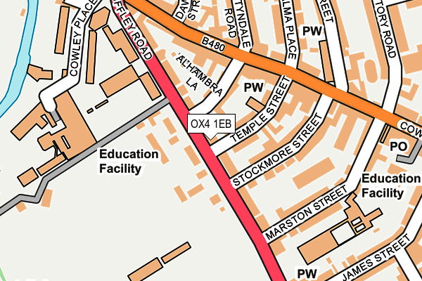 OX4 1EB map - OS OpenMap – Local (Ordnance Survey)