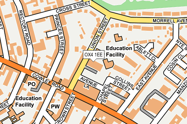 OX4 1EE map - OS OpenMap – Local (Ordnance Survey)