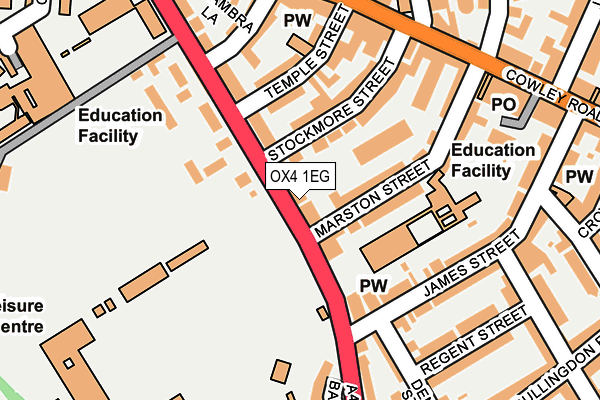 OX4 1EG map - OS OpenMap – Local (Ordnance Survey)