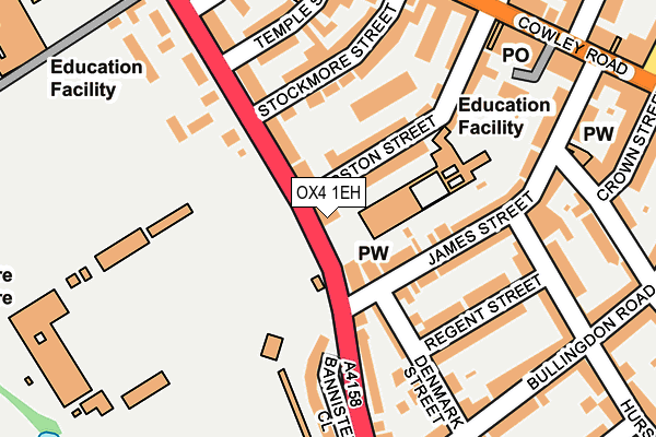 OX4 1EH map - OS OpenMap – Local (Ordnance Survey)
