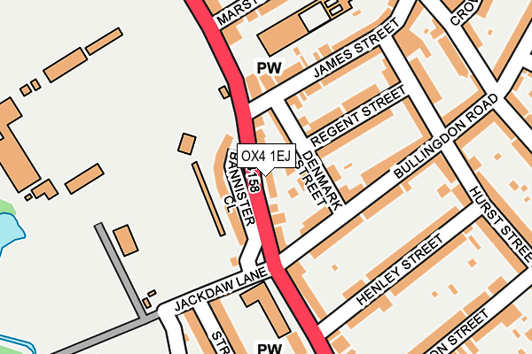 OX4 1EJ map - OS OpenMap – Local (Ordnance Survey)