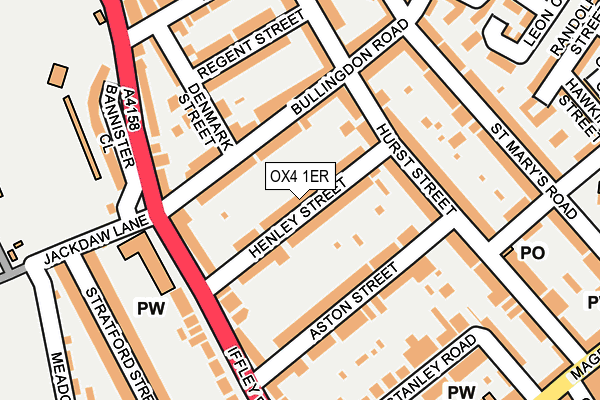 OX4 1ER map - OS OpenMap – Local (Ordnance Survey)