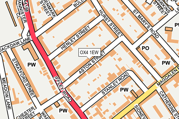 OX4 1EW map - OS OpenMap – Local (Ordnance Survey)