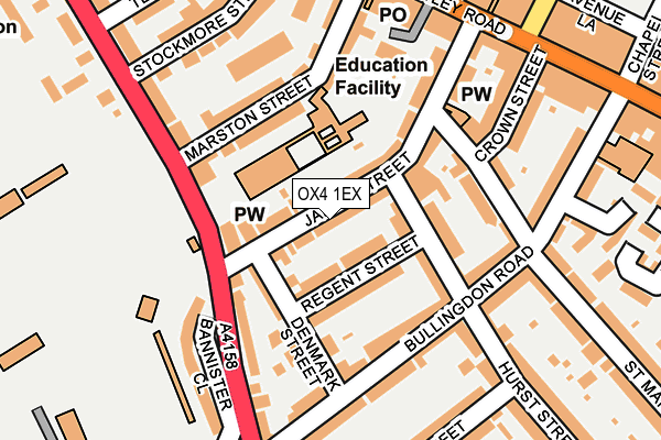 OX4 1EX map - OS OpenMap – Local (Ordnance Survey)