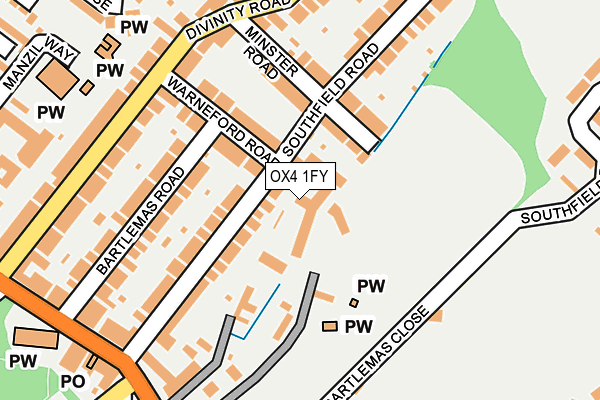 OX4 1FY map - OS OpenMap – Local (Ordnance Survey)