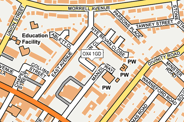 OX4 1GD map - OS OpenMap – Local (Ordnance Survey)