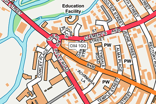 OX4 1GQ map - OS OpenMap – Local (Ordnance Survey)