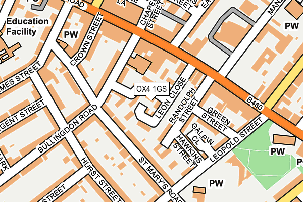 OX4 1GS map - OS OpenMap – Local (Ordnance Survey)