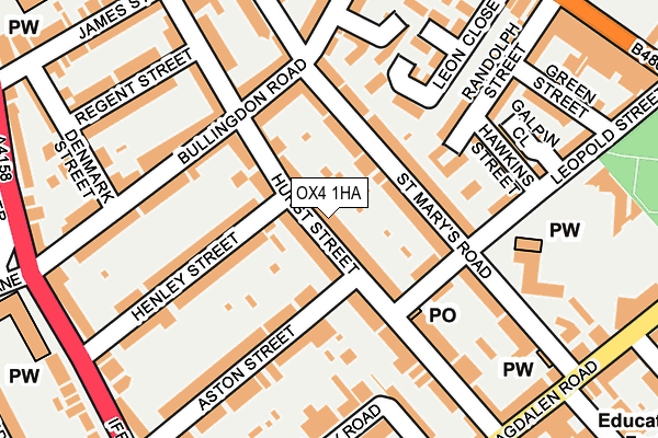 OX4 1HA map - OS OpenMap – Local (Ordnance Survey)