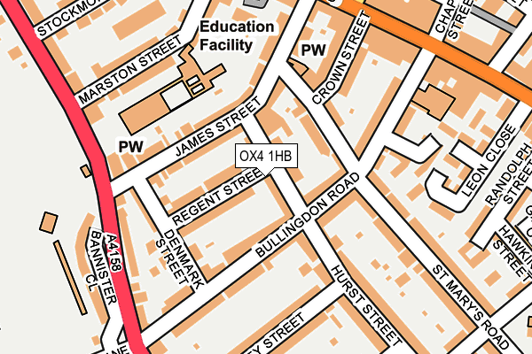 OX4 1HB map - OS OpenMap – Local (Ordnance Survey)