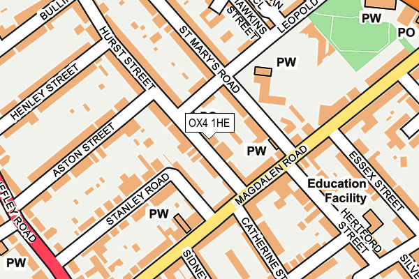 OX4 1HE map - OS OpenMap – Local (Ordnance Survey)