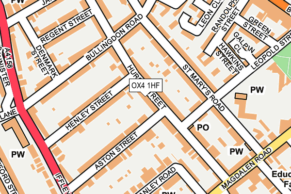 OX4 1HF map - OS OpenMap – Local (Ordnance Survey)