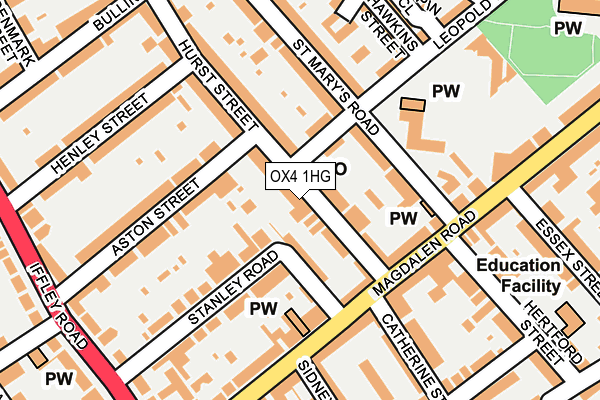 OX4 1HG map - OS OpenMap – Local (Ordnance Survey)