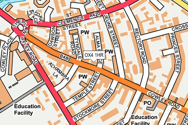 OX4 1HR map - OS OpenMap – Local (Ordnance Survey)
