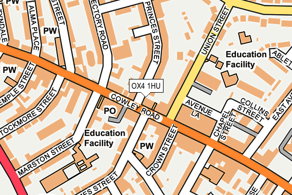 OX4 1HU map - OS OpenMap – Local (Ordnance Survey)