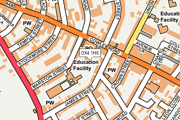 OX4 1HX map - OS OpenMap – Local (Ordnance Survey)