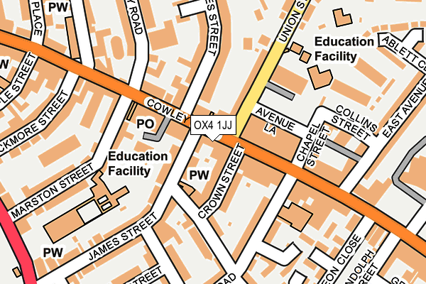 OX4 1JJ map - OS OpenMap – Local (Ordnance Survey)