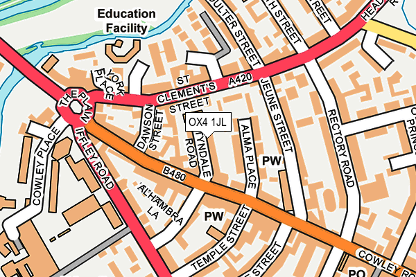 OX4 1JL map - OS OpenMap – Local (Ordnance Survey)