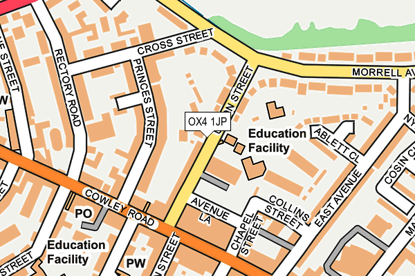 OX4 1JP map - OS OpenMap – Local (Ordnance Survey)