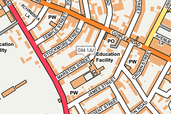 OX4 1JU map - OS OpenMap – Local (Ordnance Survey)