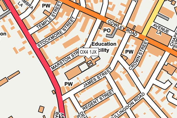 OX4 1JX map - OS OpenMap – Local (Ordnance Survey)