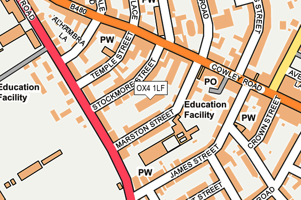 OX4 1LF map - OS OpenMap – Local (Ordnance Survey)