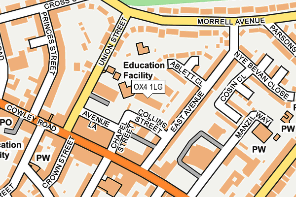 OX4 1LG map - OS OpenMap – Local (Ordnance Survey)