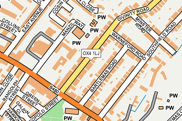 OX4 1LJ map - OS OpenMap – Local (Ordnance Survey)