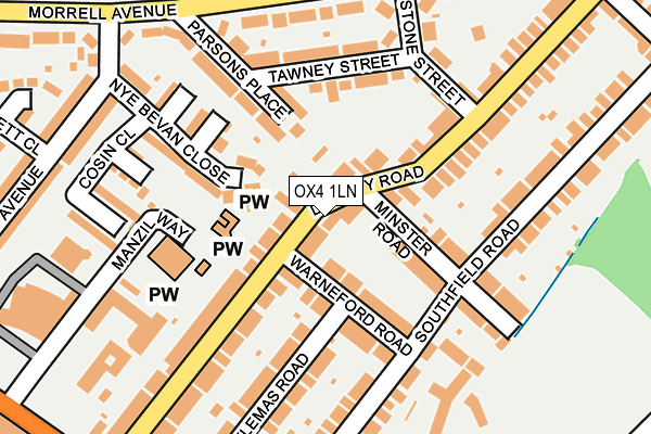 OX4 1LN map - OS OpenMap – Local (Ordnance Survey)