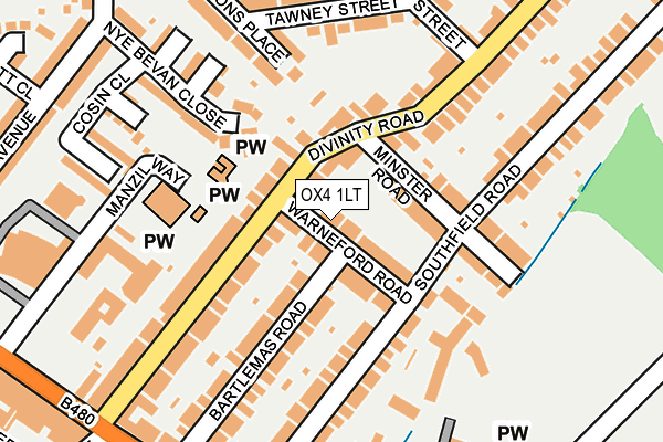 OX4 1LT map - OS OpenMap – Local (Ordnance Survey)