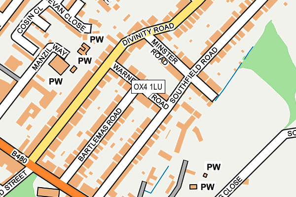 OX4 1LU map - OS OpenMap – Local (Ordnance Survey)