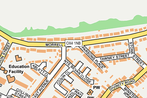 OX4 1NB map - OS OpenMap – Local (Ordnance Survey)