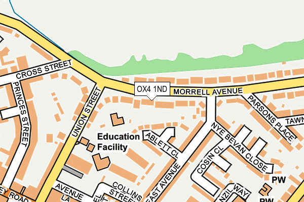 OX4 1ND map - OS OpenMap – Local (Ordnance Survey)