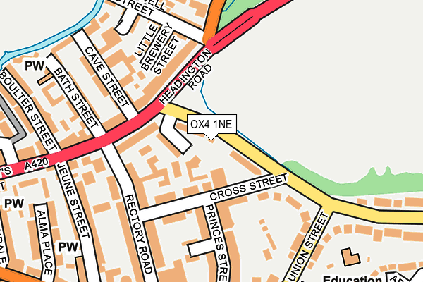 OX4 1NE map - OS OpenMap – Local (Ordnance Survey)