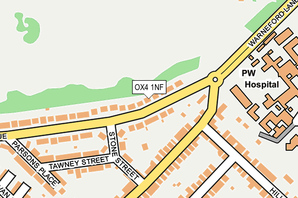 OX4 1NF map - OS OpenMap – Local (Ordnance Survey)