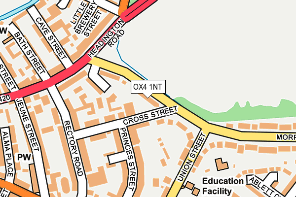 OX4 1NT map - OS OpenMap – Local (Ordnance Survey)