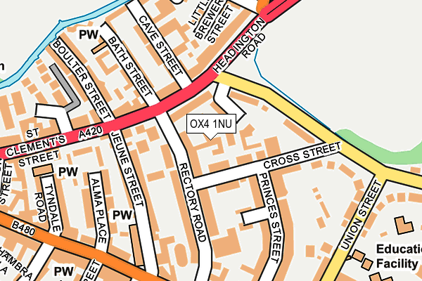 OX4 1NU map - OS OpenMap – Local (Ordnance Survey)