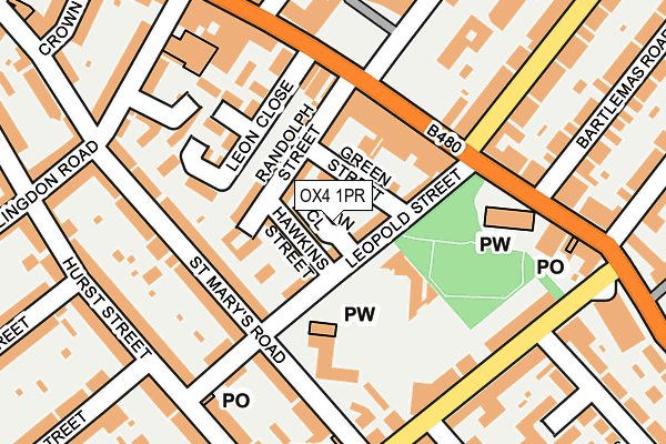 OX4 1PR map - OS OpenMap – Local (Ordnance Survey)