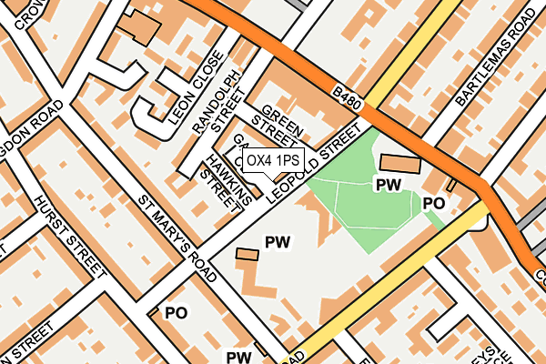 OX4 1PS map - OS OpenMap – Local (Ordnance Survey)