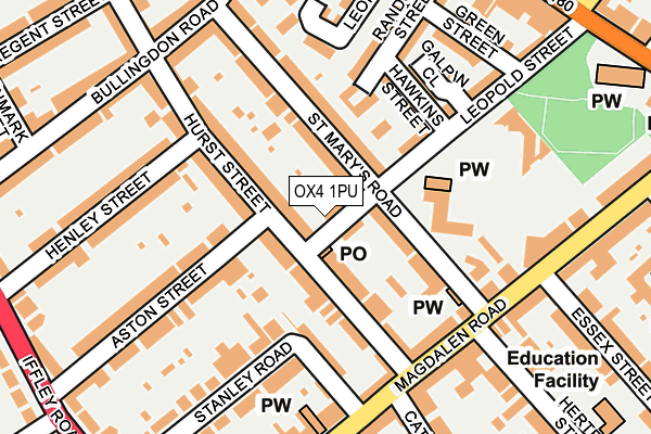 OX4 1PU map - OS OpenMap – Local (Ordnance Survey)