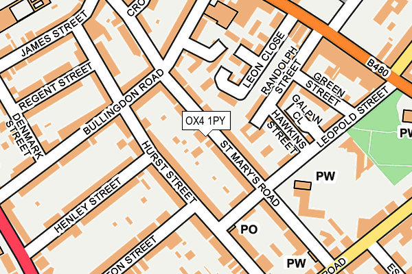 OX4 1PY map - OS OpenMap – Local (Ordnance Survey)